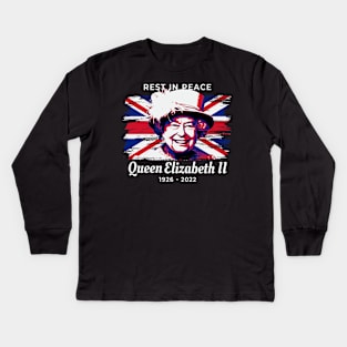 rip queen elizabeth uk Kids Long Sleeve T-Shirt